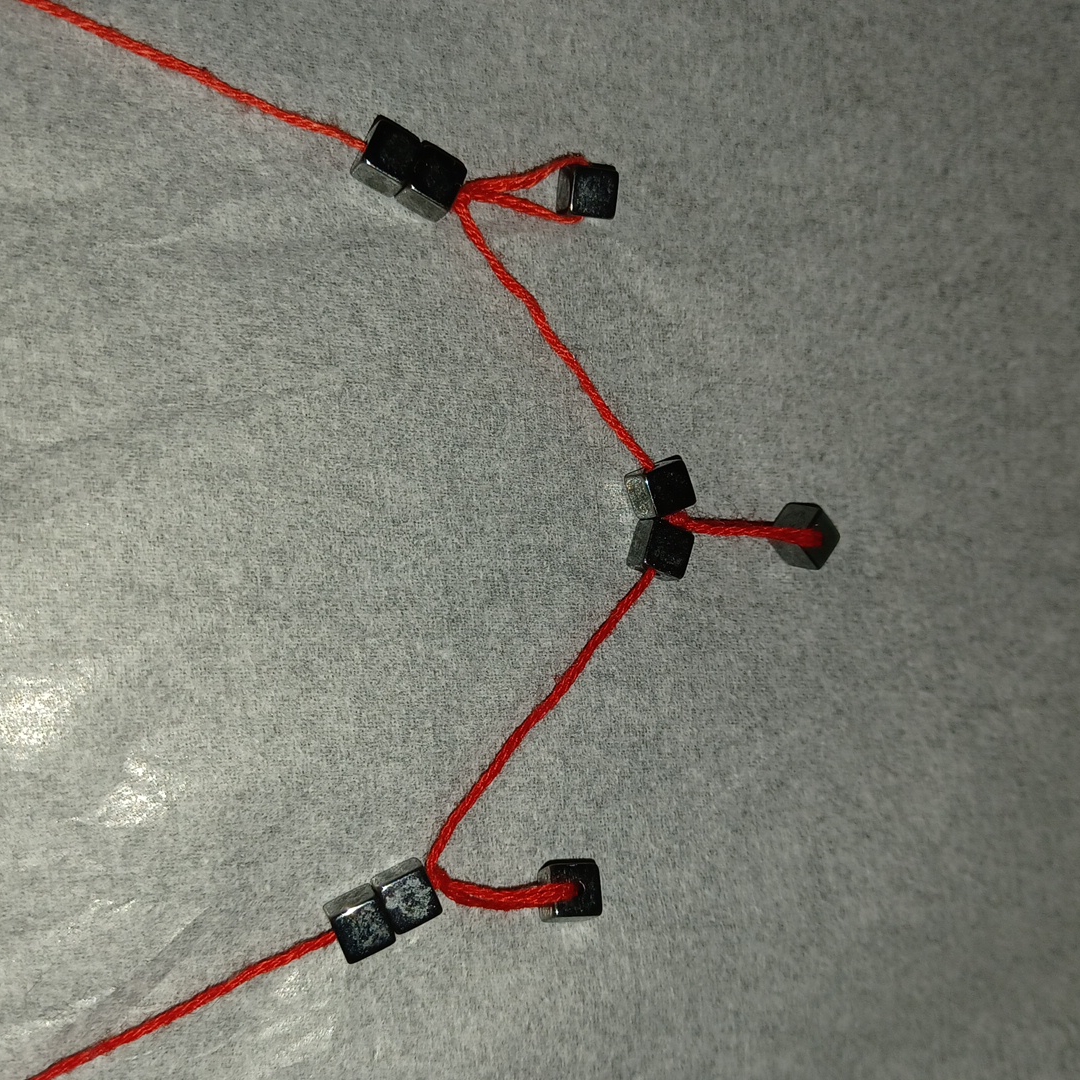 Hematite String Necklace.